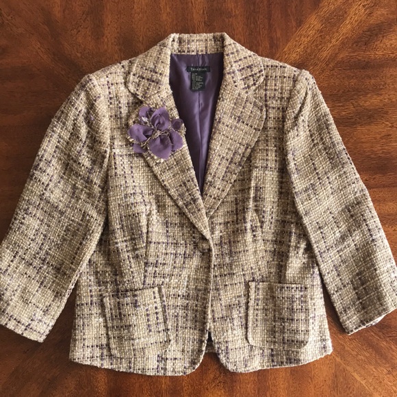 Tara Ryan 3/4 Casual Jacket With Flower 14 - Picture 3 of 7